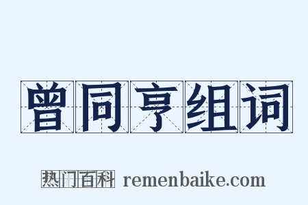 曾同亨组词是什么意思的图片